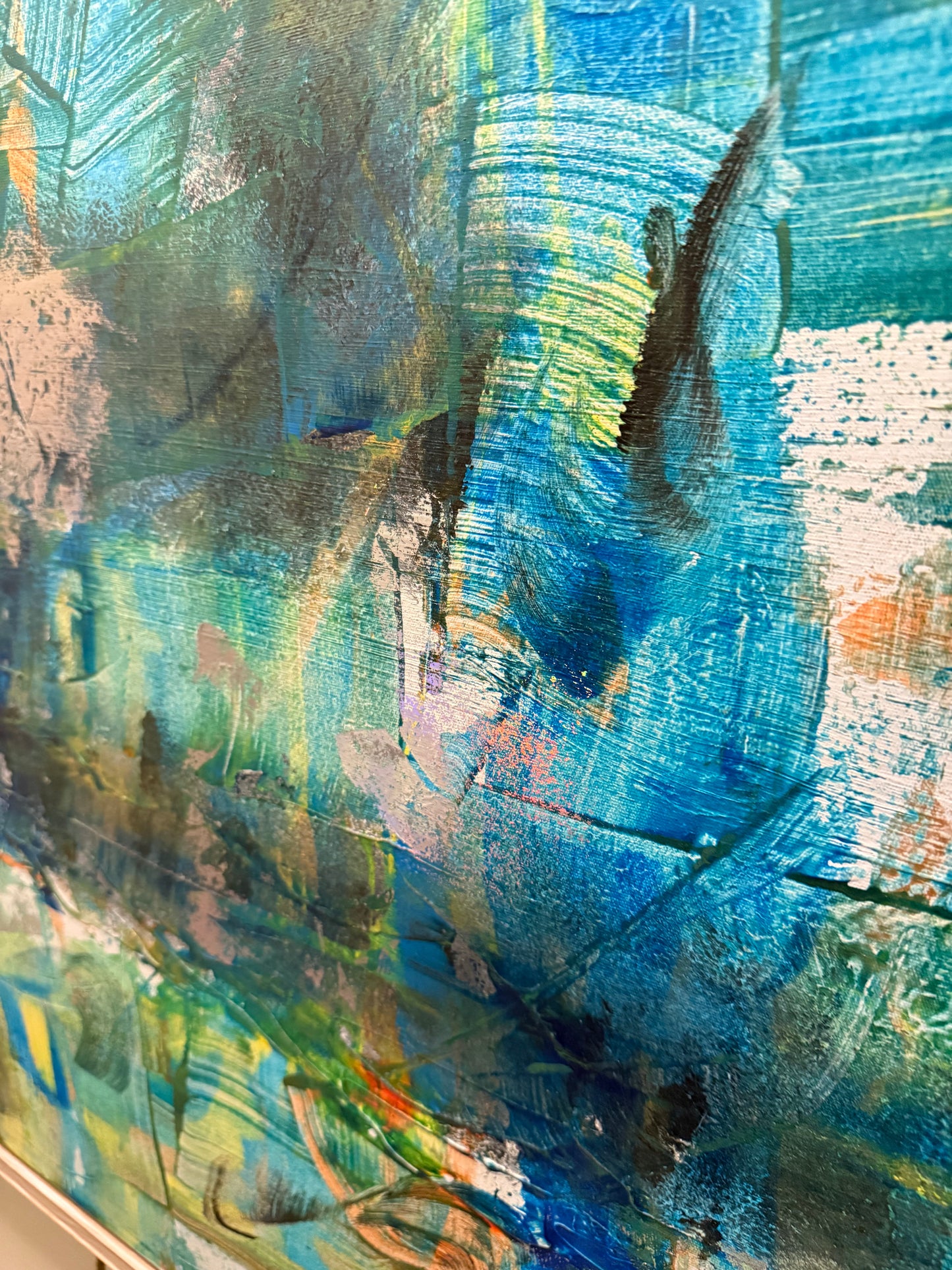 Beneath the Surface (31.5”x31.5”) with frame
