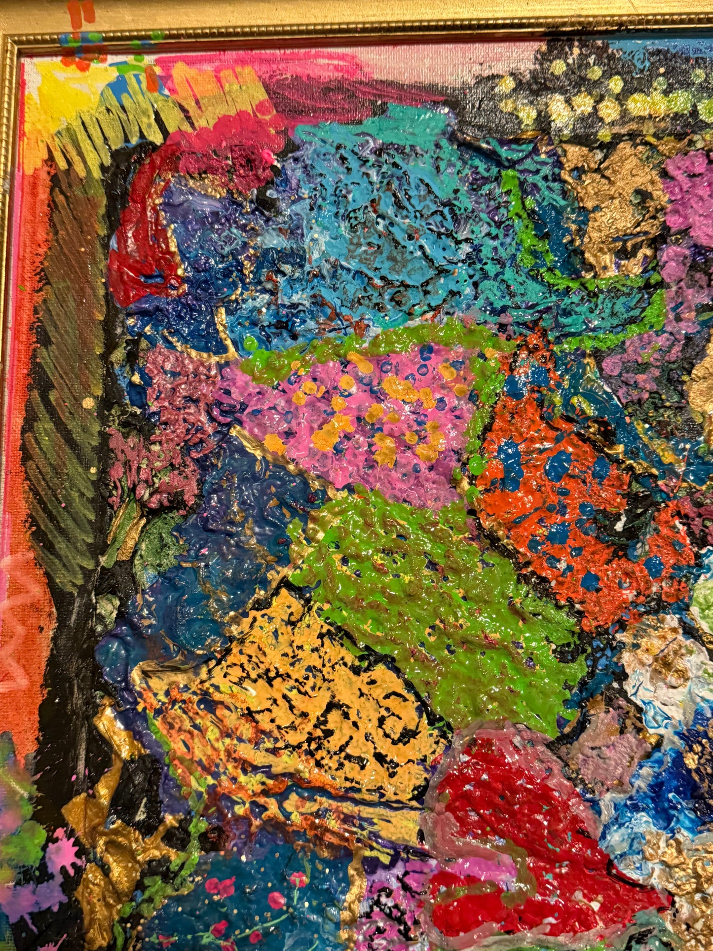 The Process of Compartmentalizing (22”x18” with antique frame)