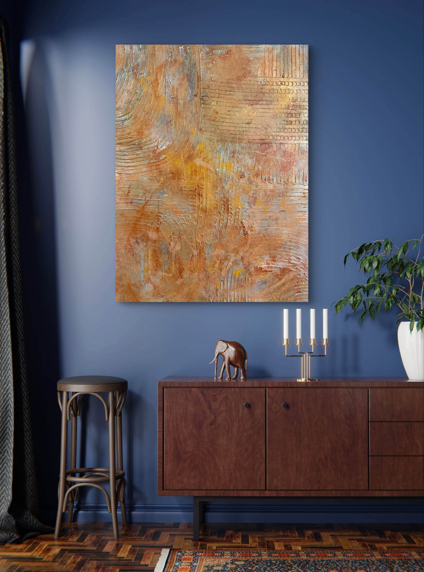 Gilded Land Over Ashen Waters (40”x30” unframed)
