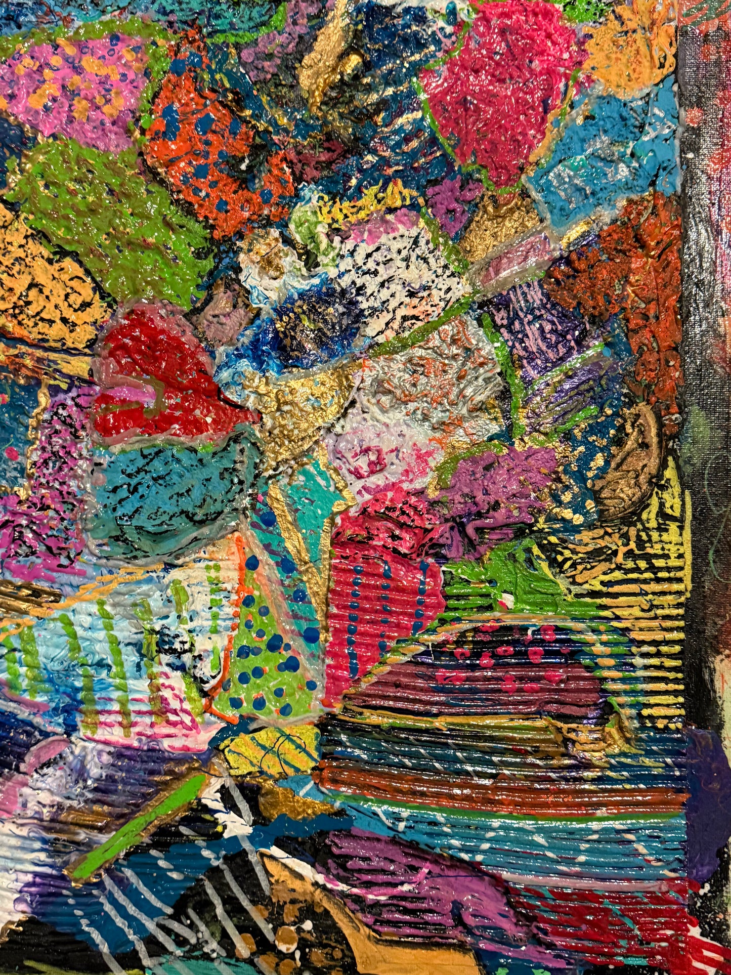 The Process of Compartmentalizing (22”x18” with antique frame)