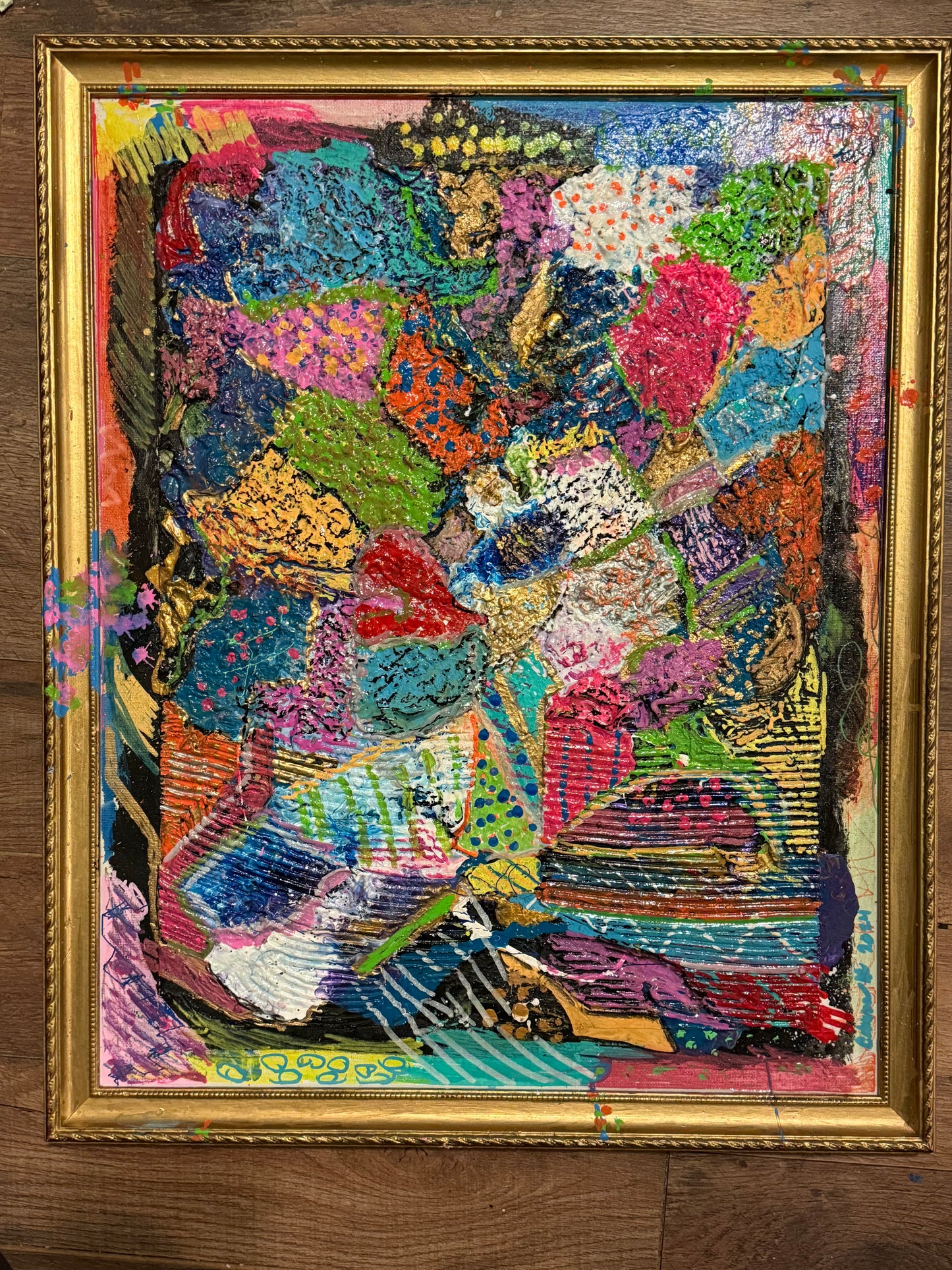 The Process of Compartmentalizing (22”x18” with antique frame)