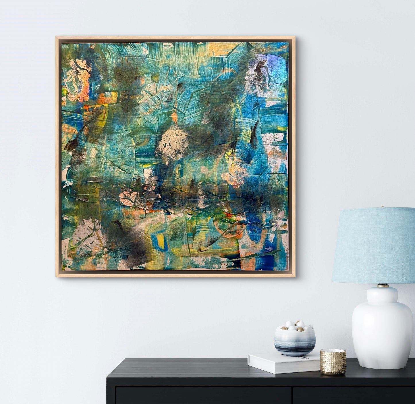 Beneath the Surface (31.5”x31.5”) with frame