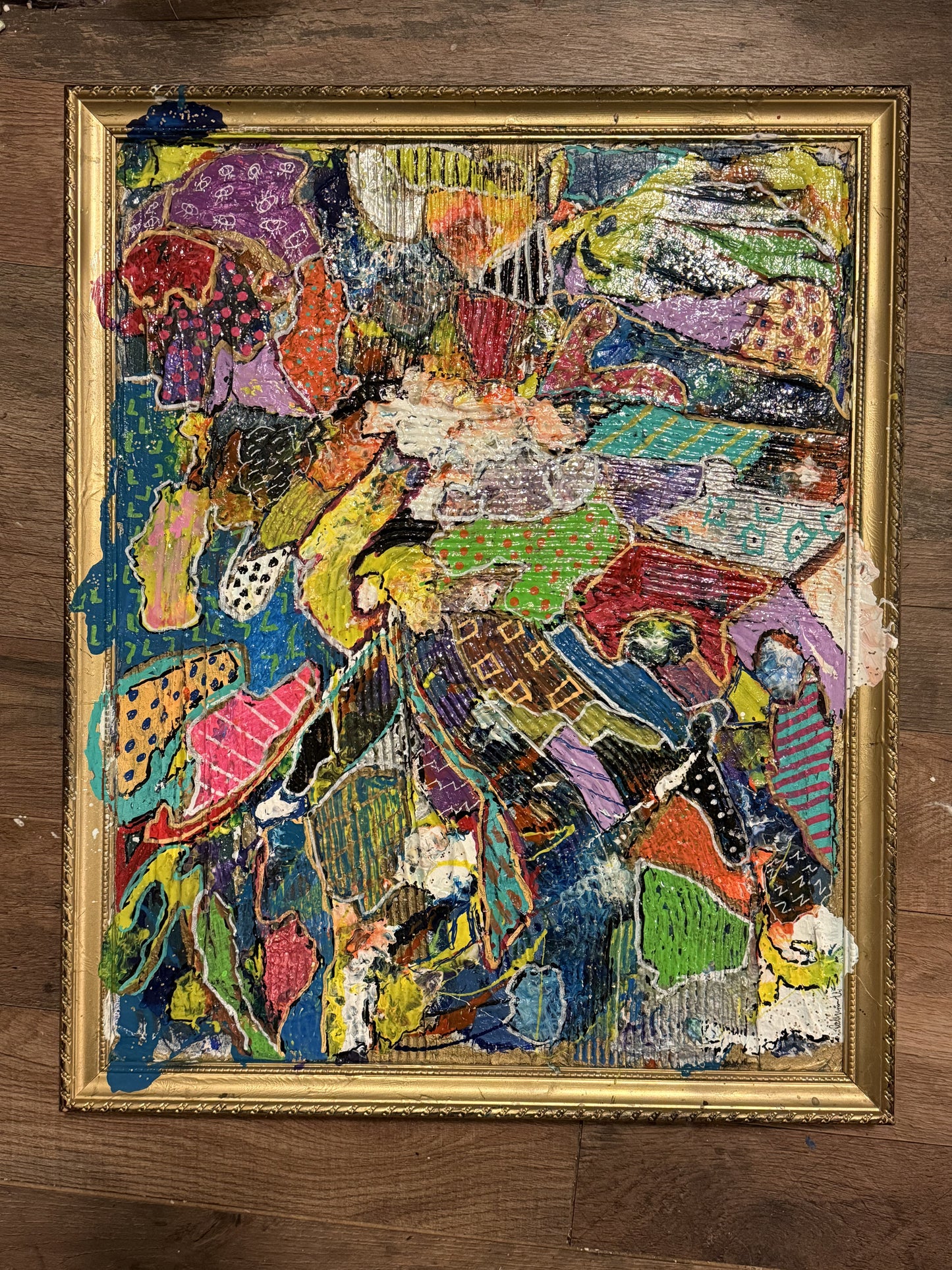 Overwhelmed with Joy (22”x18” with antique frame)