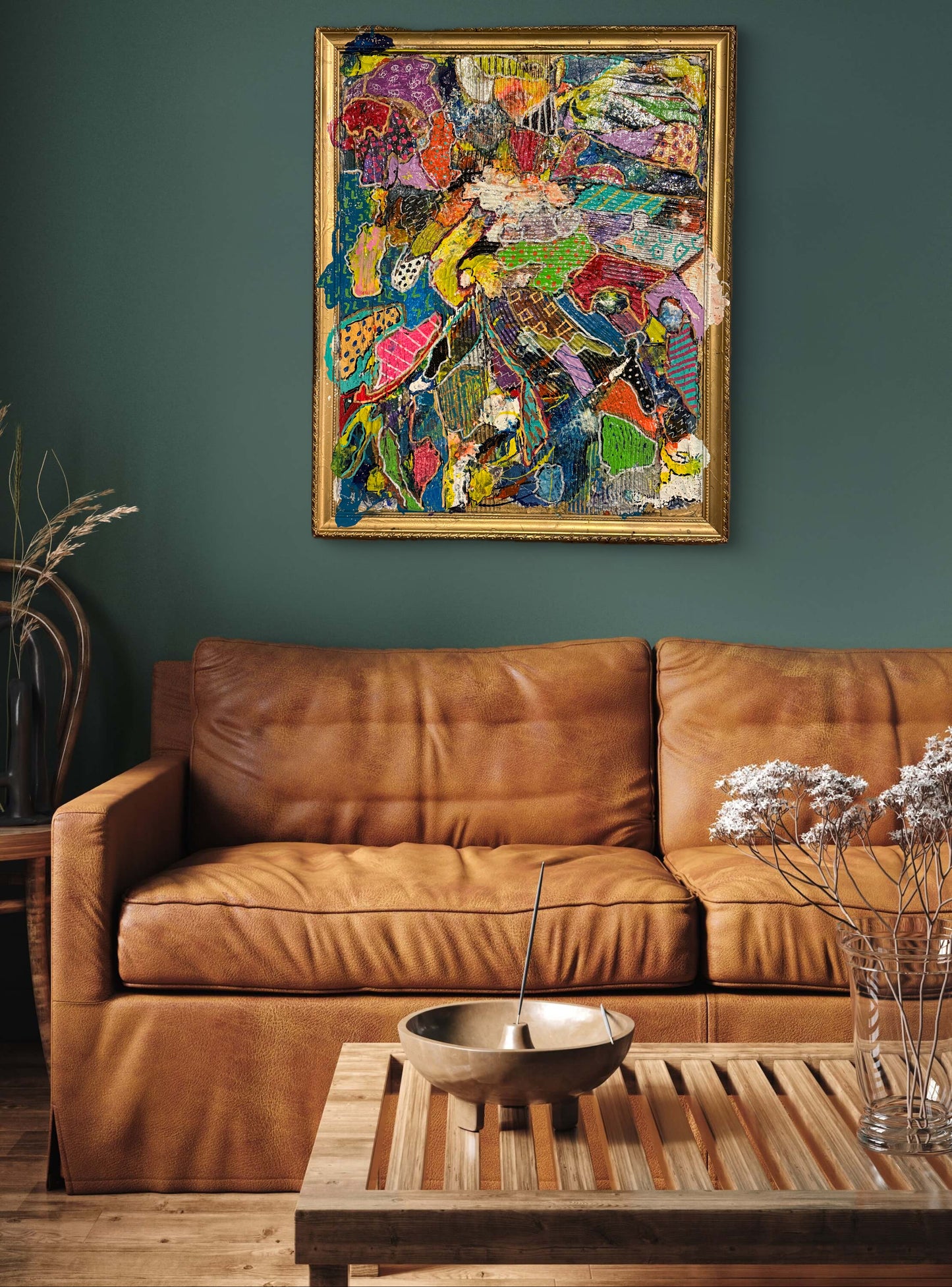 Overwhelmed with Joy (22”x18” with antique frame)